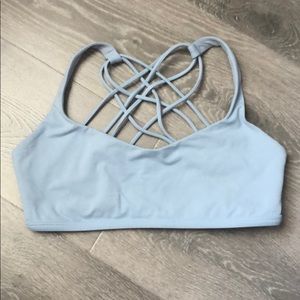 Lululemon free to be wild bra sz 10 light blue
